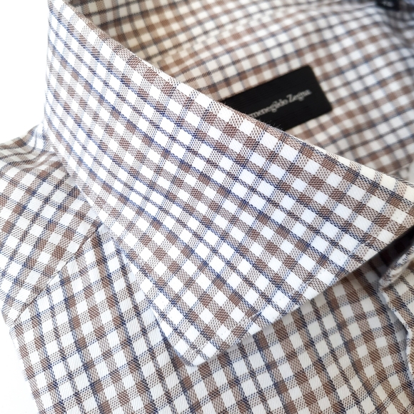 Ermenegildo Zegna Other - Ermenegildo Zegna Micro Plaid Sport Shirt Regular